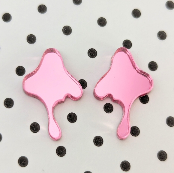 Mirror Drip Studs | Hypoallergenic - Picture 6 of 16